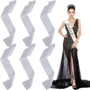 Sintege 6 Pieces Sublimation Blank Satin Sash Plain Sashes Party Accessory fo...