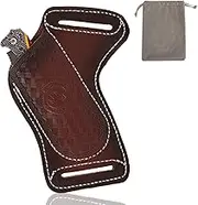 Knife Sheath,Leather Knife Sheath for Belt,Pocket Folding Knife Holder,EDC Belt Organizer,Compact Draw Knife Holster,EDC Tools Holster Pocket Organizer,Sheath for Folding Knife,Gifts for Men