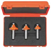 CMT 3 piece Roundover Router Bit Sets Carbide Tipped 1/4" and 1/2" Shanks