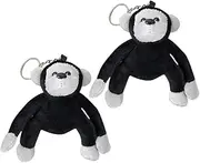 Milisten 2Pcs Cute Plush Gorilla Keychain Pendant Stuffed Keychains for Schoolbags Backpacks Purses Adorable Kindergarten Present Accessory