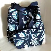 NWT Vera Bradley Lighten Up Deluxe Family Tote + Large Cosmetic in Shore Enough
