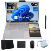 15.6 in Double Screen Laptop Computer 2.9GHz 16GB RAM 1TB SSD HDMI Windows 11
