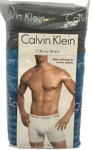 Calvin Klein Men's XL (40-42) NP1805 3-Pack Assorted Blue & Grey Boxer Briefs