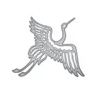 DIY Holiday Flying Red-crowned Crane Wearing Holiday Hat Die Set Embossing Tool