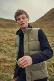 NWT Barbour Men's Grassland Gilet Baffle Quilted Vest Light Moss Size M, L $280