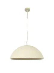 Fjord 1 Light Large Dome Pendant in Stone Concrete