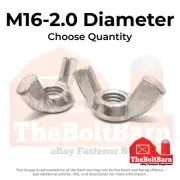 M16-2.0 Stainless Steel Wing Nuts (Choose Qty)