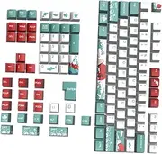 jojofuny Coral Sea Theme 129pcs Pbt Keycaps Set for Mechanical Keyboard Universal Replacement Key Caps Creative Design