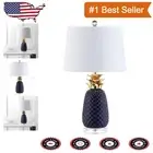 Unique Pineapple-Shaped 23" Ceramic Table Lamp - Perfect for Bedrooms & Offices
