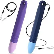 2pcs Kids Stylus Pens, with Lanyards Kids Crayon Stylus Pen for Touchscreen Anti-Slip Rubber Writing Children Stylus for Tablet, Compatible with iPad Android All Touch Screen Devices