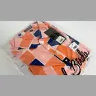 Bad Birdie Stacks Polo – XL – NWT – Peach/Navy Block Print