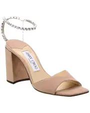 Jimmy Choo Saeda Block Heel 85 Suede Sandal