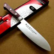 Japanese Masamune Kitchen Santoku Knife 165mm 6 inch Brown Plywood SEKI JAPAN
