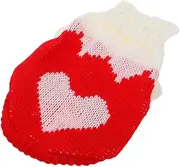 Totority Valentine Day Dog Sweater with Stylish Turn Down Collar Warm Knit Winter Clothes for Dogs Cats Fashionable Pet Outfit for Holiday Wear