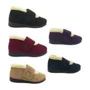Panda Emee Ladies Slippers Bootie Soft Trim Warm Cosy Lining Microsuede Upper