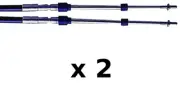 2 Pack 12 Ft Xtreme Control Cables Fits Honda Suzuki Tohatsu Yamaha Nissan
