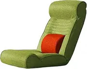 Floor Chair with Back Support,Comfy Gaming Sofa Chair, Ergonomic Folding Sofa,5 Adjustable Position,for Living Room Bedroom(Green)