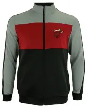 OuterStuff NBA Youth Miami Heat Performance Full Zip Stripe Jacket