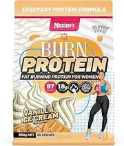 Maxine's Burn Vanilla Ice Cream Gluten Free Protein Powder 500 g
