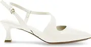 [Coutgo] Womens Slingback Kitten Heels Closed Pointed Toe Pumps Ankle Strap Comfort Office Dress Shoes