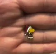 Vintage Aviva Woodstock Santa Mini Pin