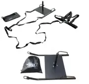 Power Speed Sled W/Harness Weighted Drag Sport Football Training Sled Padded Har