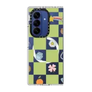 Galaxy Z Fold7 Clear Magnetic Case Lucky Check by Megan McKean