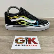 Vans Youth / Women's Shoes "Old Skool" Glow Flame Black White (VN0A4UHZESY)
