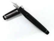 Lotus Lekhak Black Shiny Nikko Ebonite FOuntain PEn in #6 JoWo Nib made in India