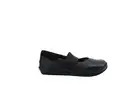 [01531] Clarks Elza Brook Girls Kids Black Leather Ballerina Ballet Shoes