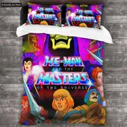 a3290 Bed Sheets Anime He Man And The Masters Of The Universe Bedding Set Cute Quilt Cover Bed Cover With Pillowcase 3-Piece Bedding Set (1 Duvet Cove