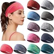 [Jesries] Women's Workout Headbands Non Slip Sport Sweatbands Yoga Hairbands for Travel Fitness Athletic Elastic Moisture Wicking for Girls