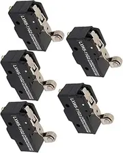 Micro Switch,Mini Switch, 5pcs LXW5-11G2 SPDT Momentary Roller Hinge Lever Arm Limit Microswitch