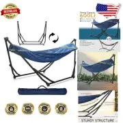Expansive Double-Layer Hammock with Collapsible Stand - Perfect for Relaxation
