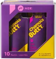 Chamois Butt'r Her': 0.3oz Packet, Box of 10 Paraben And Gluten Free