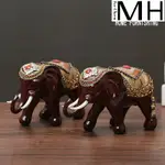 裝飾房間的小飾品客廳酒柜裝飾品歐式創意招財大象擺件泰國工藝品
