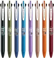 WRITECH Retractable Gel Ink Pens: Multi Colored 2 in 1 Colorful Click Pens Assorted Color 8ct Extra Fine Point Tip 0.5mm Journaling Smooth Writing Note Taking Coloring No Bleed & Smear & Smudge