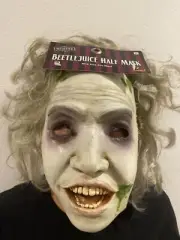Beetlejuice Adult Latex Mask OSFA New W/ Tags