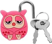 Mini Padlock for Whimsical Cartoon Design Lock for Cabinets Furniture and Luggage Owl Design for Home Use