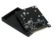 MSATA to 2.5" IDE HDD SSD mSATA to PATA Adapter Converter Card 44Pin Black Case
