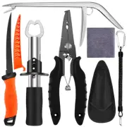 Fishing Tool Kit - Fishing Pliers, Hook Remover, Fish Gripper，Fish Scale, Fis...