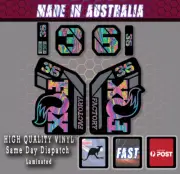 FOX style Factory 36 - 2021 Fork Decals Stickers OIL SLICK PRINT Laminated