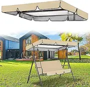 Garden Swing Canopy Replacement, Garden Swing Canopy Replacement, Outdoor Swing Canopy Replacement Cover UV Block Sun Shade Waterproof for Outdoor Garden Patio Yard Park Porch Swing,Gray,1