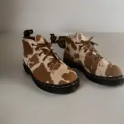 Dr Martens NIB Unique Church Jersey Leather Hair On Cow Unisex Wm7 M8 UK5