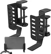 Side Desk Laptop Organizer,No Drilling Adjustable Laptop Holder Side Desk Organizer | Clamp-On Desk Shelf for Laptop Heat Dissipation for Newspapers, Books
