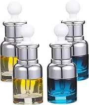 4Pcs Glass Dropper Bottles Portable Thick and Delicate Design for Essential Oils Travel Friendly Empty Bottles with Precision Dosage Control for Handmade