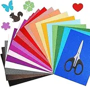 20PCS Glitter Cardstock, 20 Colors A4 Glitter Card Paper, 250Gsm Shiny Cardstock Paper with a Pair of Scissors, for DIY Crafts Gift Wrapping Scrapbook Birthday Wedding Party Decorations