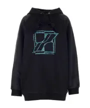 We11done Stud Embellished Drawstring Hoodie S,XS Black