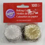 Wilton Baking Cups Peppermint Mini Muffins Cupcakes 100 Count