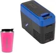 Kings Portable Console Fridge Freezer 13.5L 12V & 24V+ Pink Coffee Cup 380ml